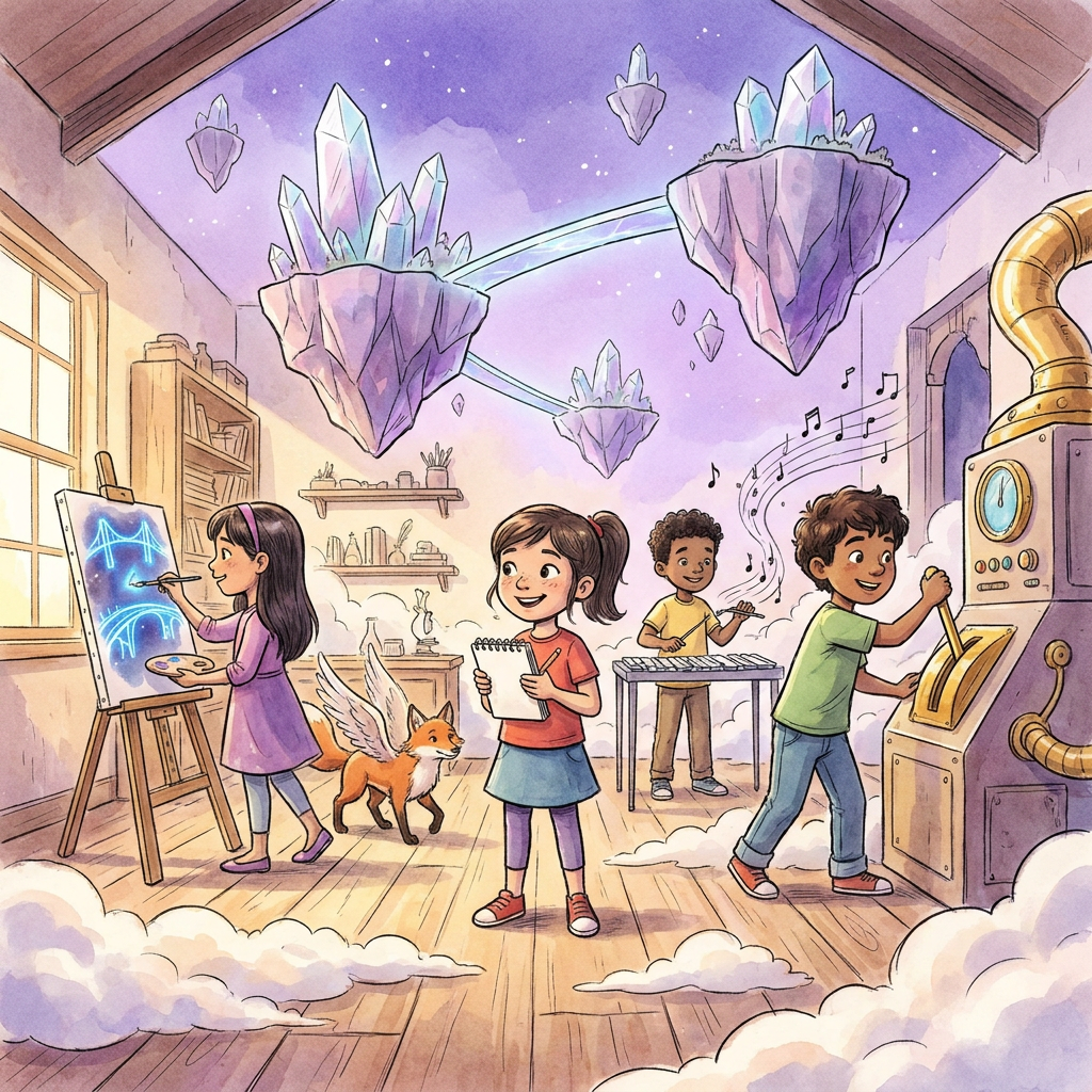 Ilustración de El cielo cambiante